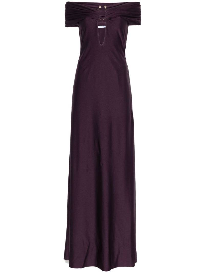 Amen off-shoulder maxi dress - Purple von Amen