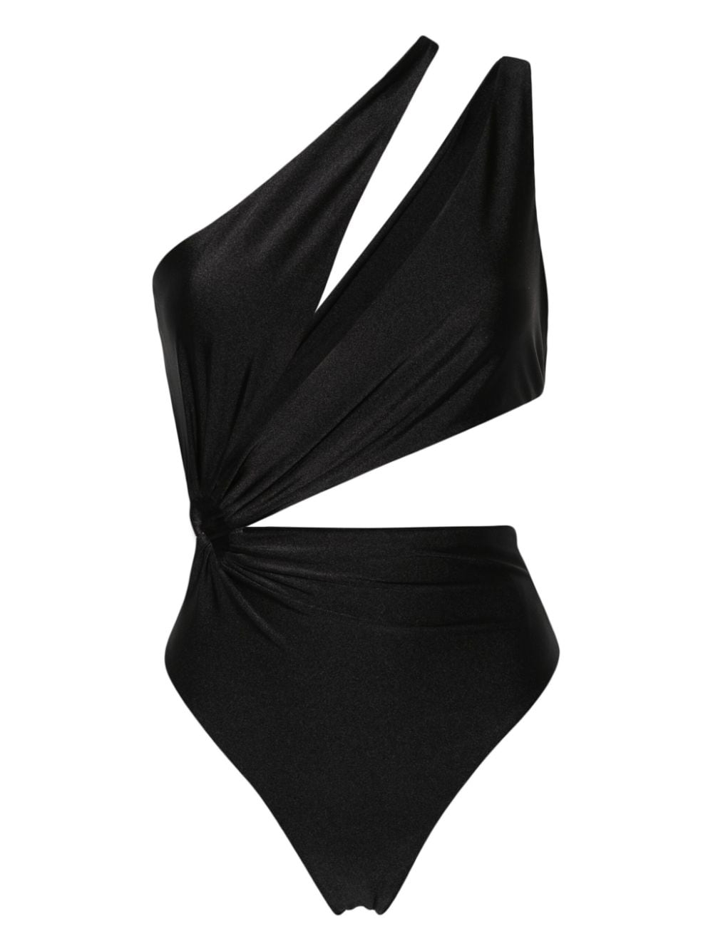 Amen one-shoulder asymmetric swimsuit - Black von Amen