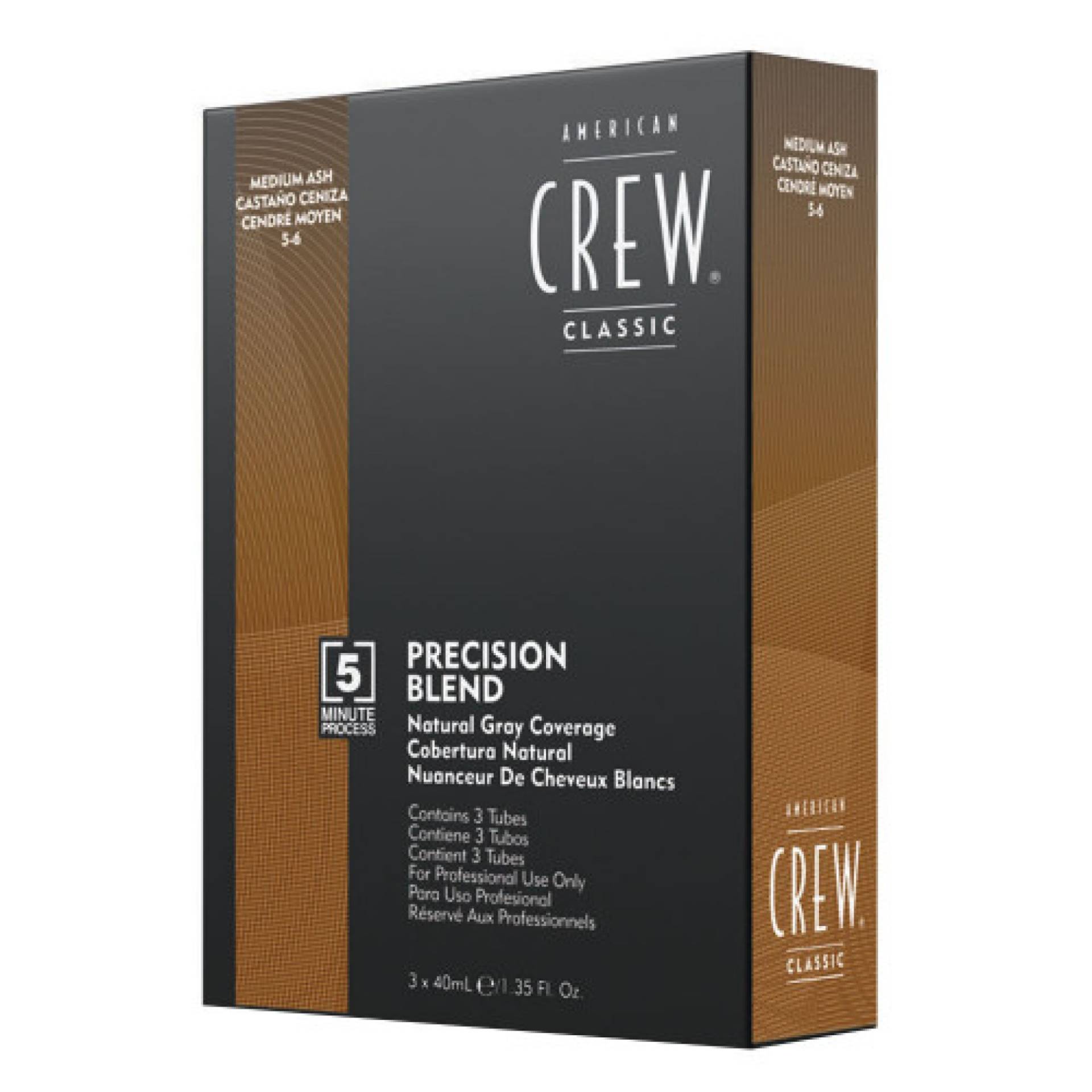 American Crew Precision Blend Natural Gray Coverage Medium Ash 3x40ml von American Crew