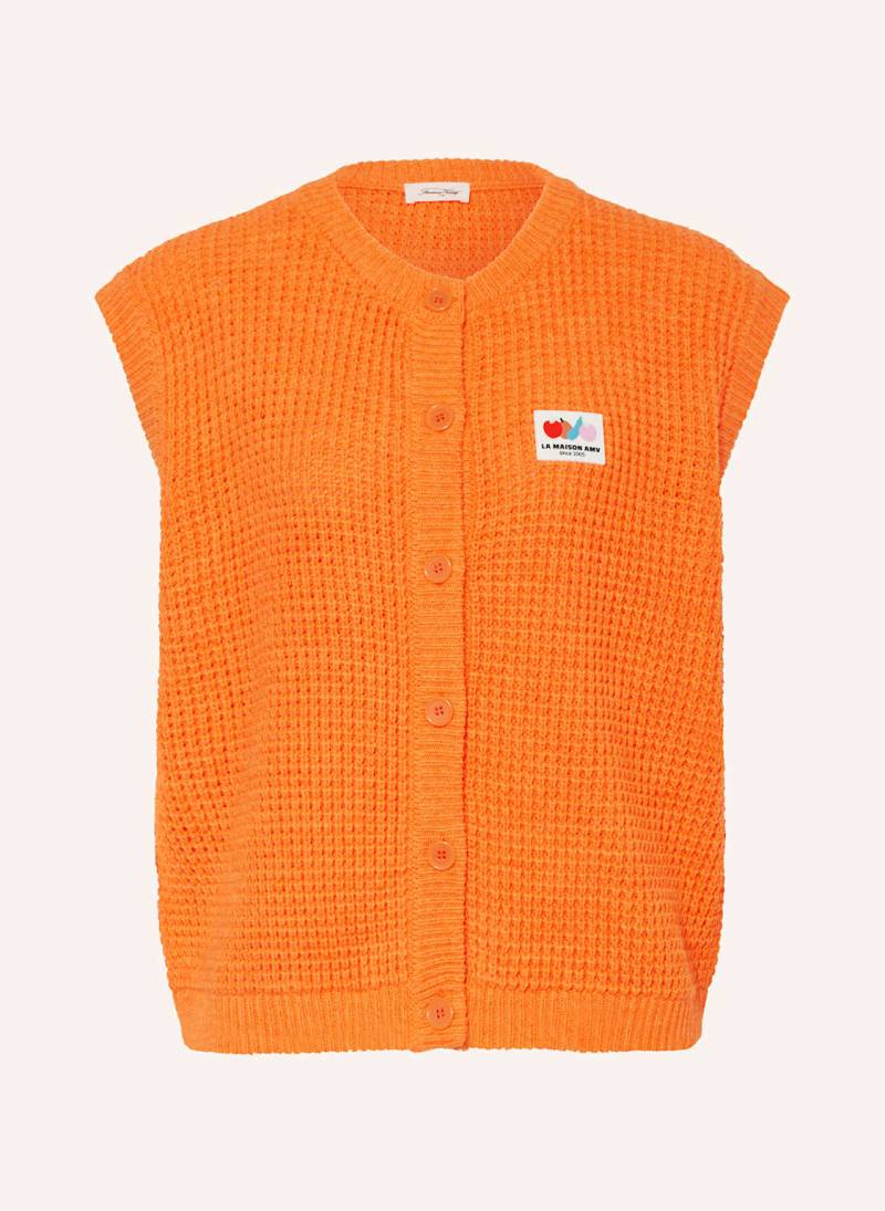 American Vintage Strickweste Crashway orange von American vintage