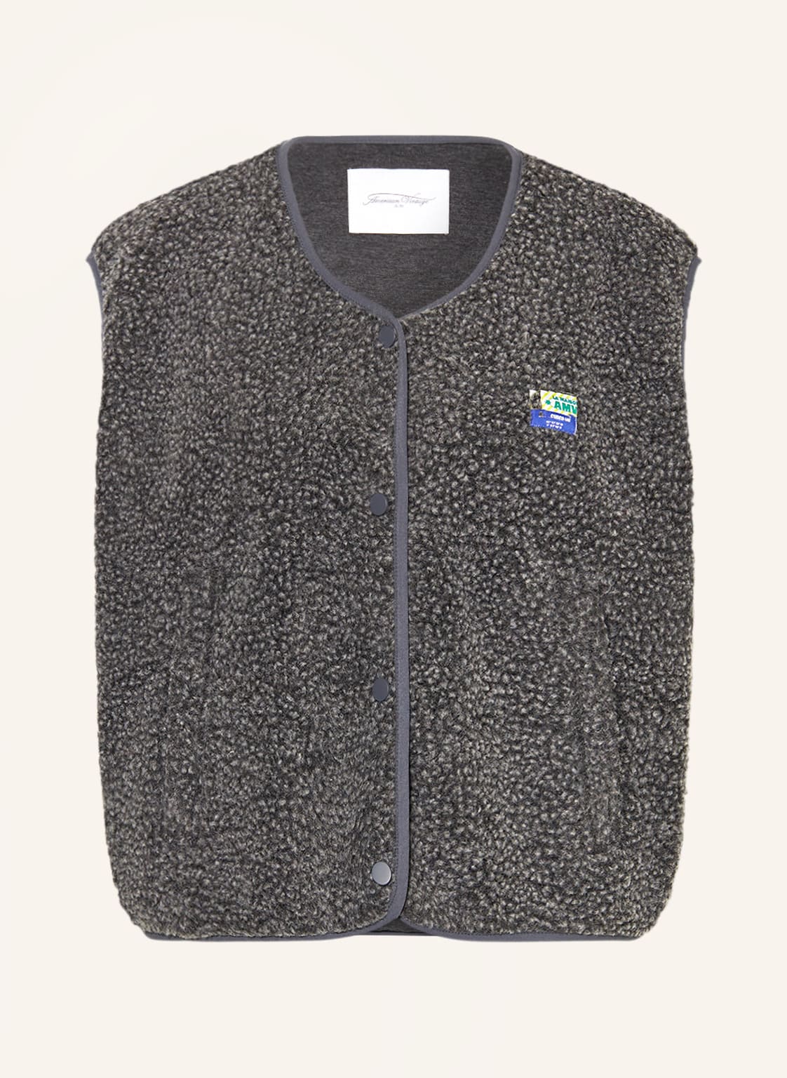 American Vintage Teddyfell-Weste grau American Vintage Teddyfell-Weste grau von American vintage
