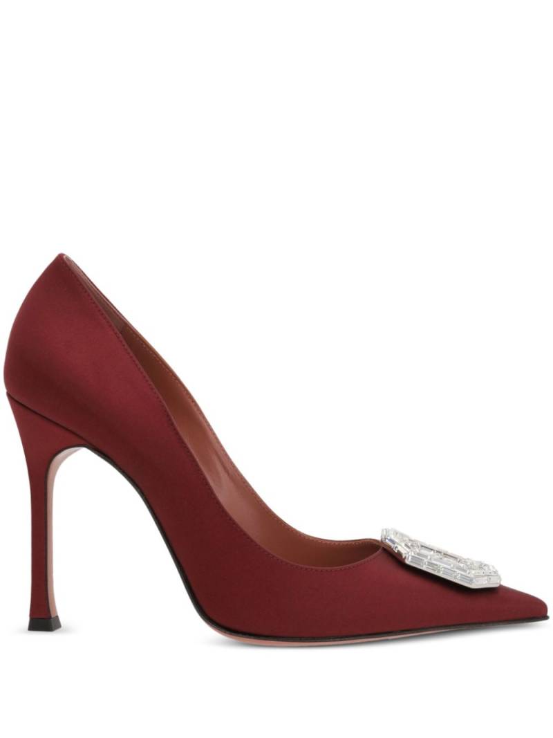 Amina Muaddi 105mm Camelia pumps - Red von Amina Muaddi