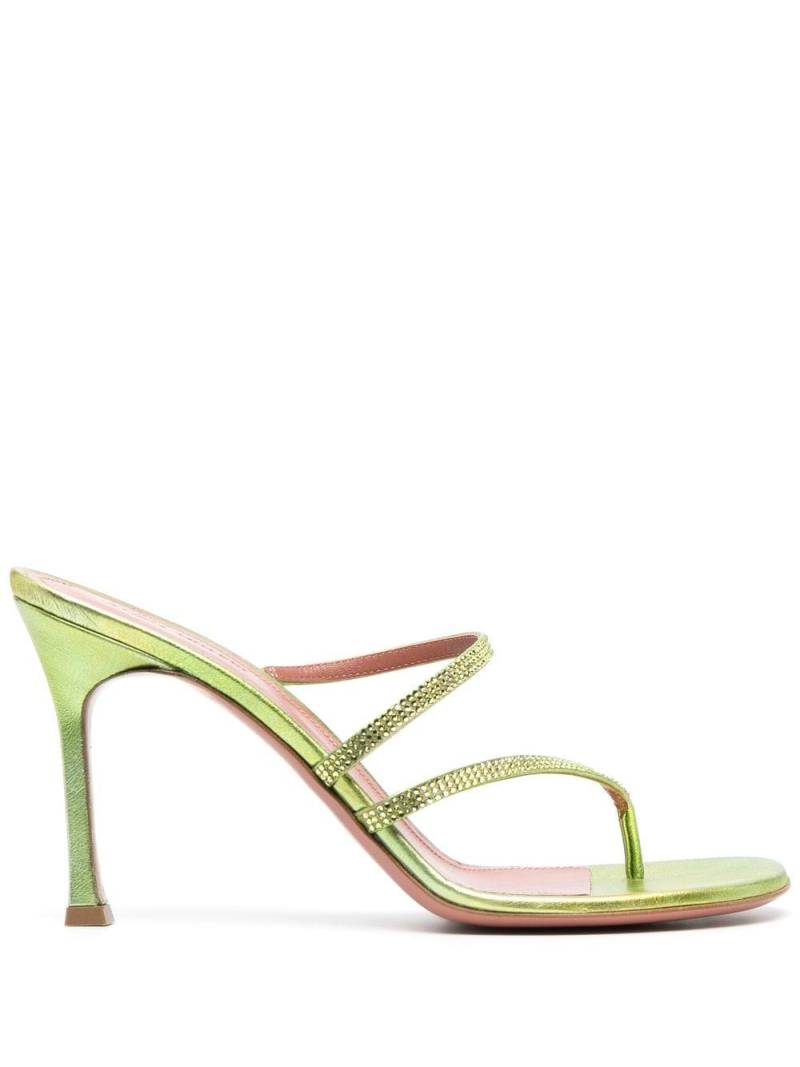 Amina Muaddi 105mm crystal-embellished sandals - Green von Amina Muaddi