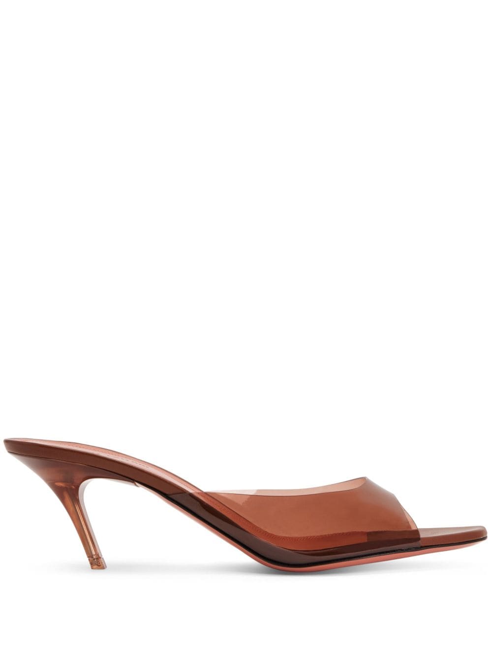 Amina Muaddi 60mm Alexa Glass mules - Brown von Amina Muaddi