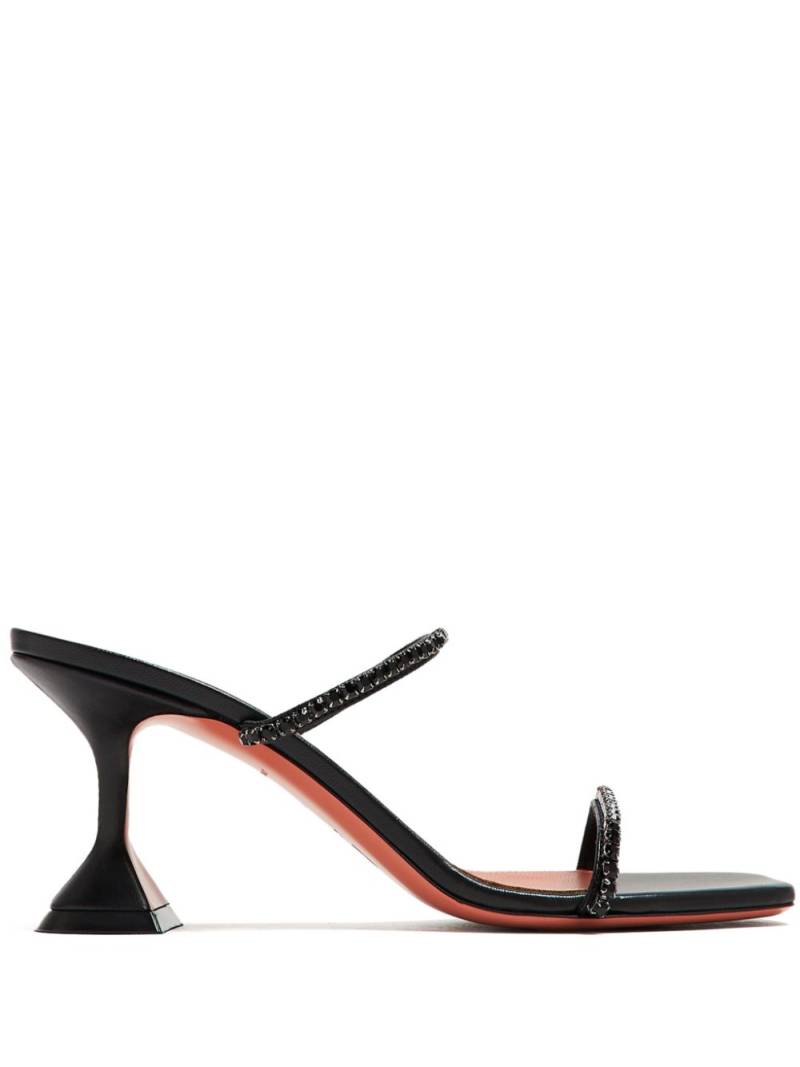 Amina Muaddi 70mm Gilda leather mules - Black von Amina Muaddi