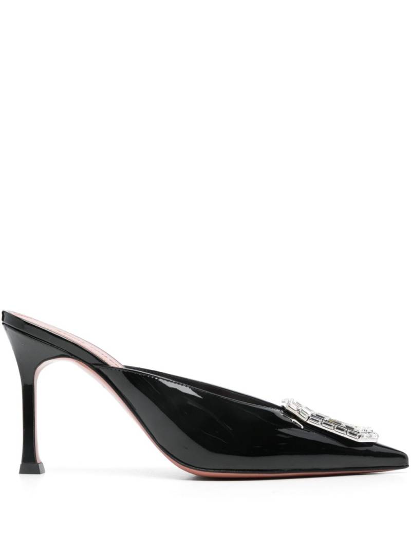 Amina Muaddi 90mm Camelia mules - Black von Amina Muaddi