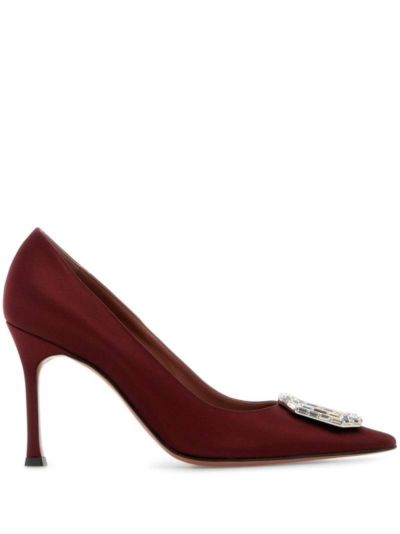 Amina Muaddi 90mm Camelia pumps - Red von Amina Muaddi