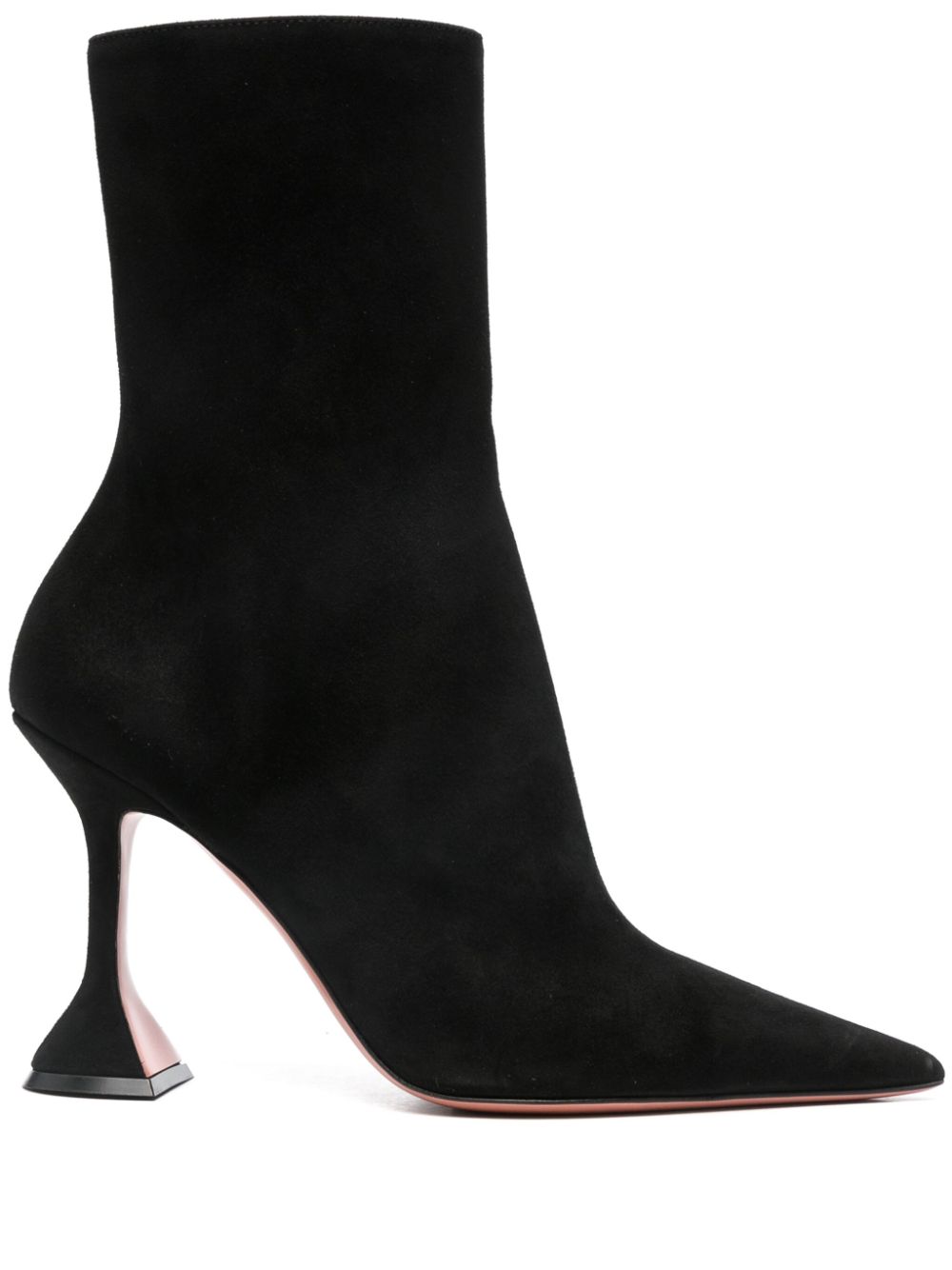 Amina Muaddi 90mm suede boots - Black von Amina Muaddi