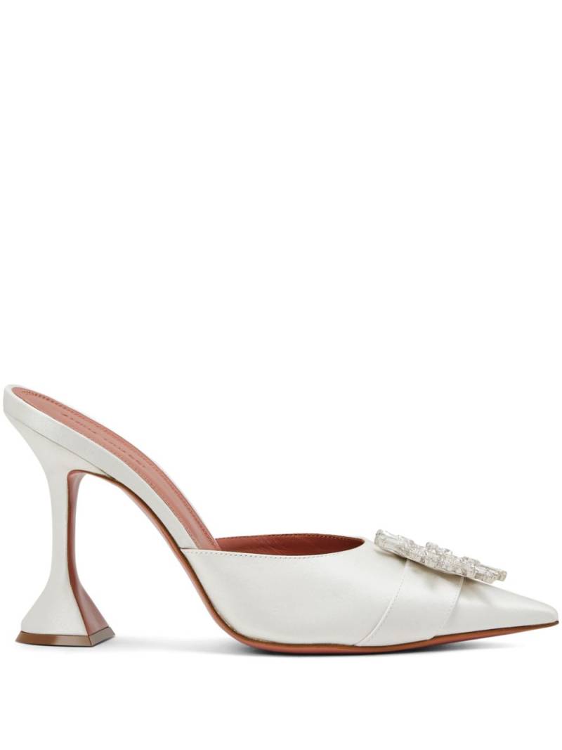 Amina Muaddi 95mm Begum mules - White von Amina Muaddi