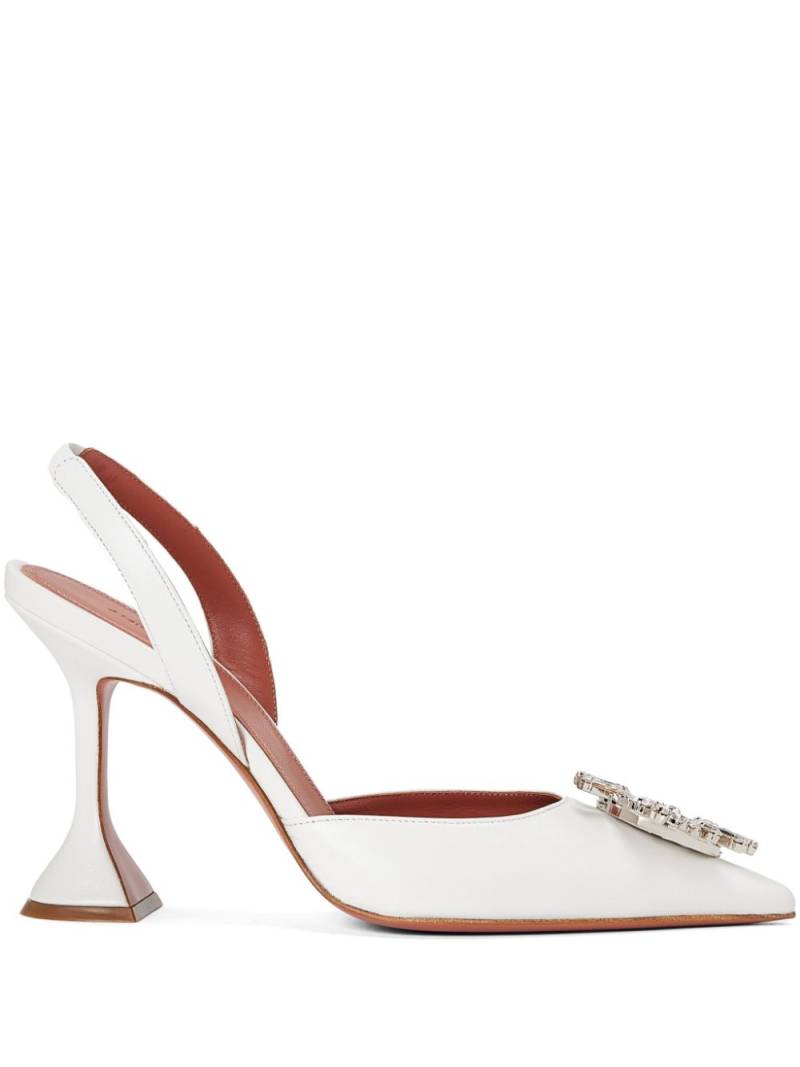 Amina Muaddi 95mm Begum pumps - White von Amina Muaddi