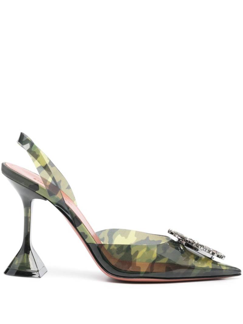 Amina Muaddi 95mm Begum slingback pumps - Green von Amina Muaddi