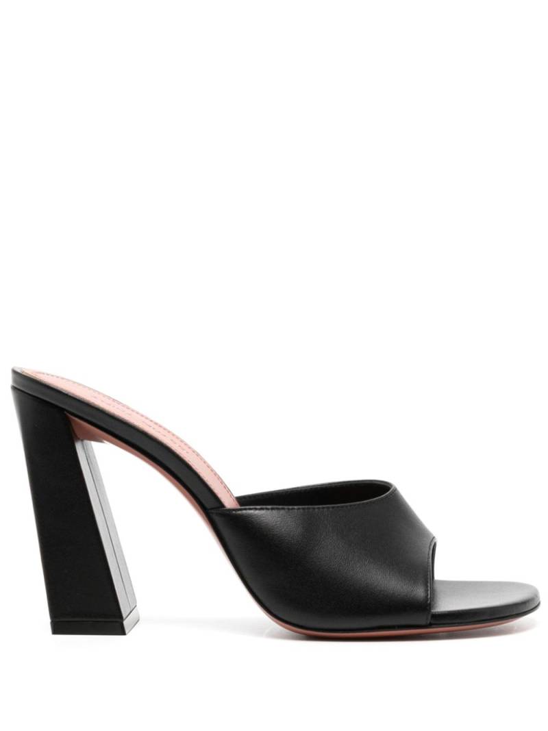 Amina Muaddi 95mm Brigitte leather mules - Black von Amina Muaddi