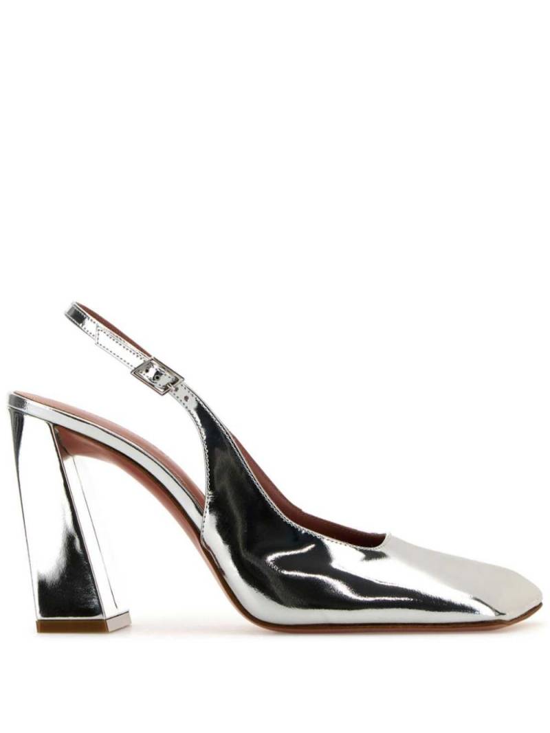 Amina Muaddi 95mm Charlotte pumps - Silver von Amina Muaddi