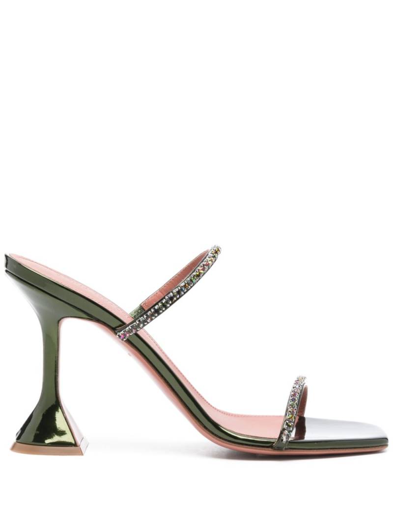 Amina Muaddi 95mm Gilda mules - Green von Amina Muaddi