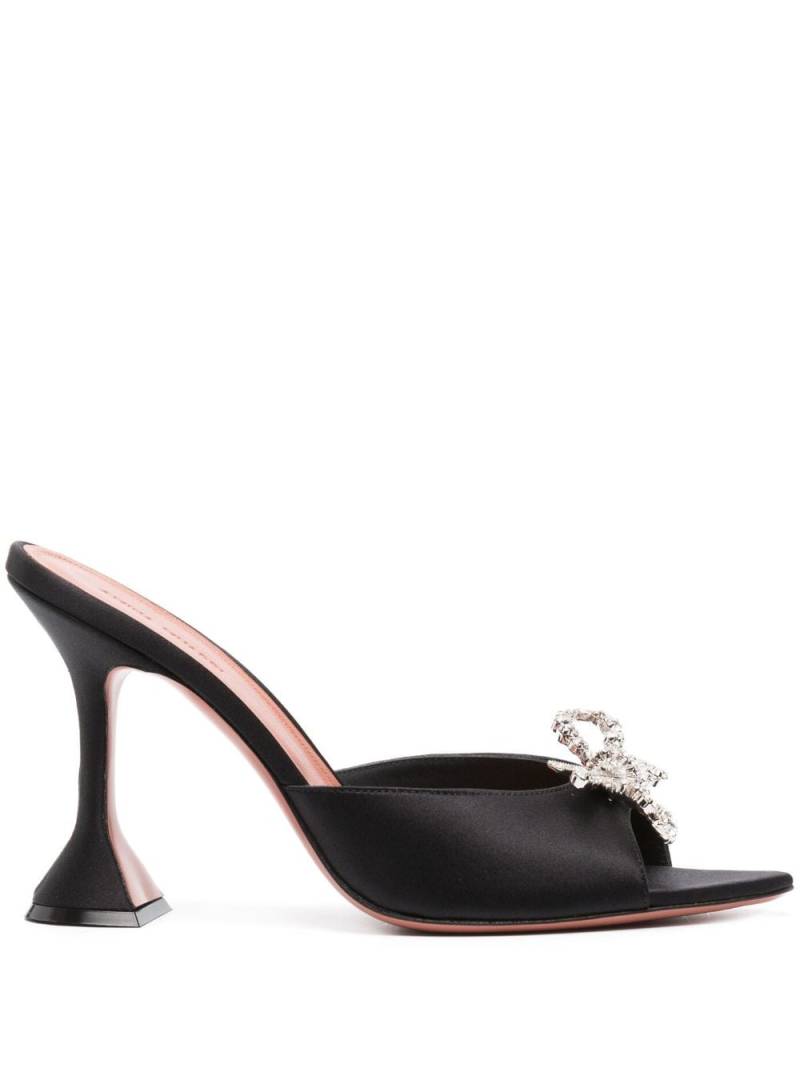 Amina Muaddi 95mm Rosie crystal-embellished mules - Black von Amina Muaddi