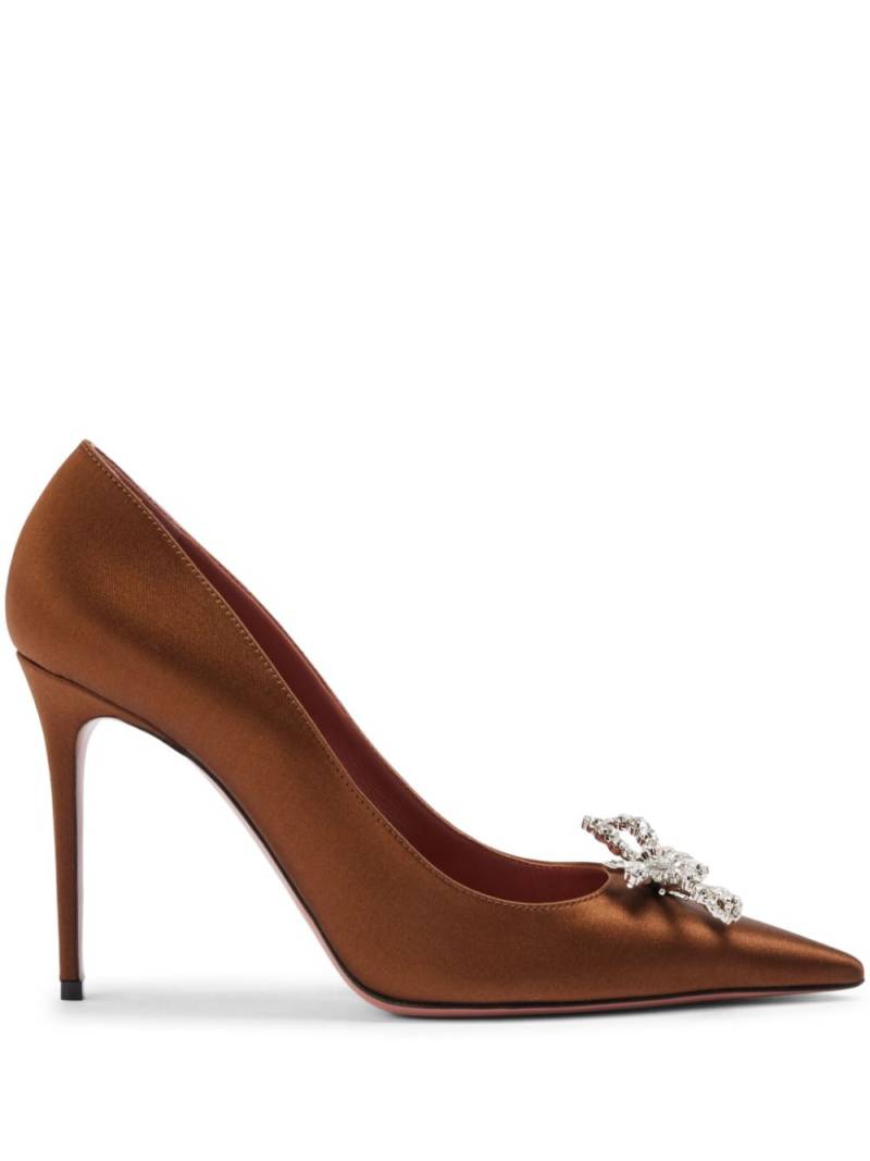 Amina Muaddi 95mm Rosie pumps - Brown von Amina Muaddi