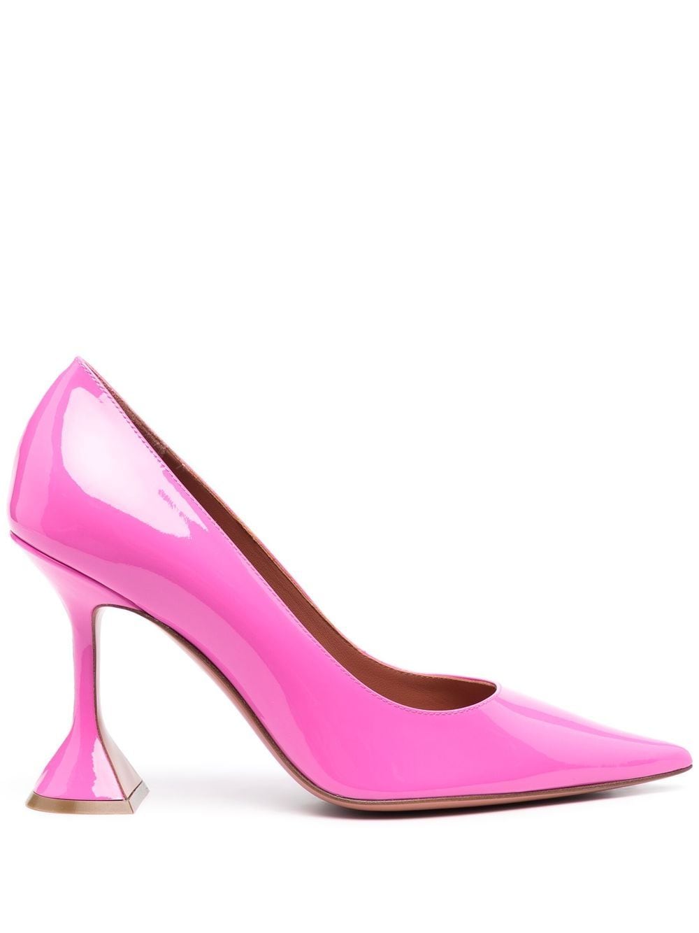 Amina Muaddi Ami patent leather pumps - Pink von Amina Muaddi