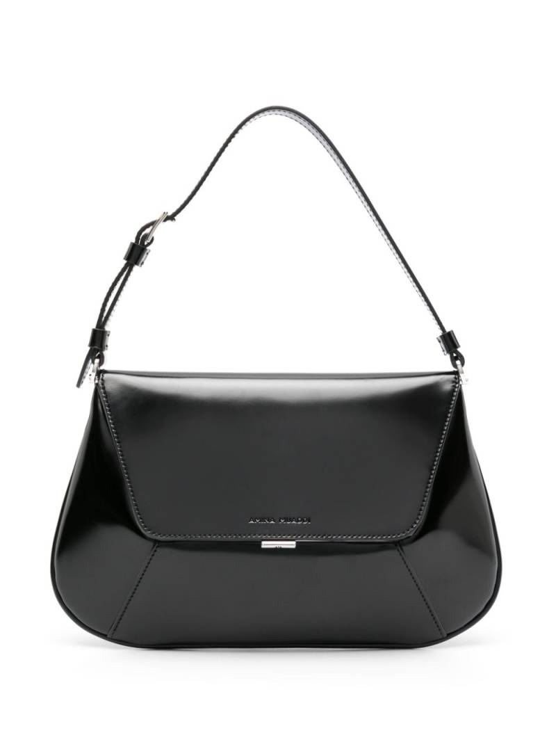 Amina Muaddi Ami patent leather shoulder bag - Black von Amina Muaddi