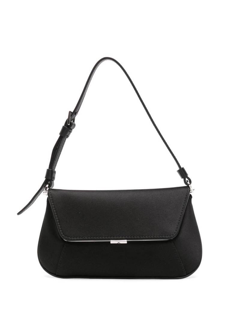 Amina Muaddi Ami satin mini bag - Black von Amina Muaddi