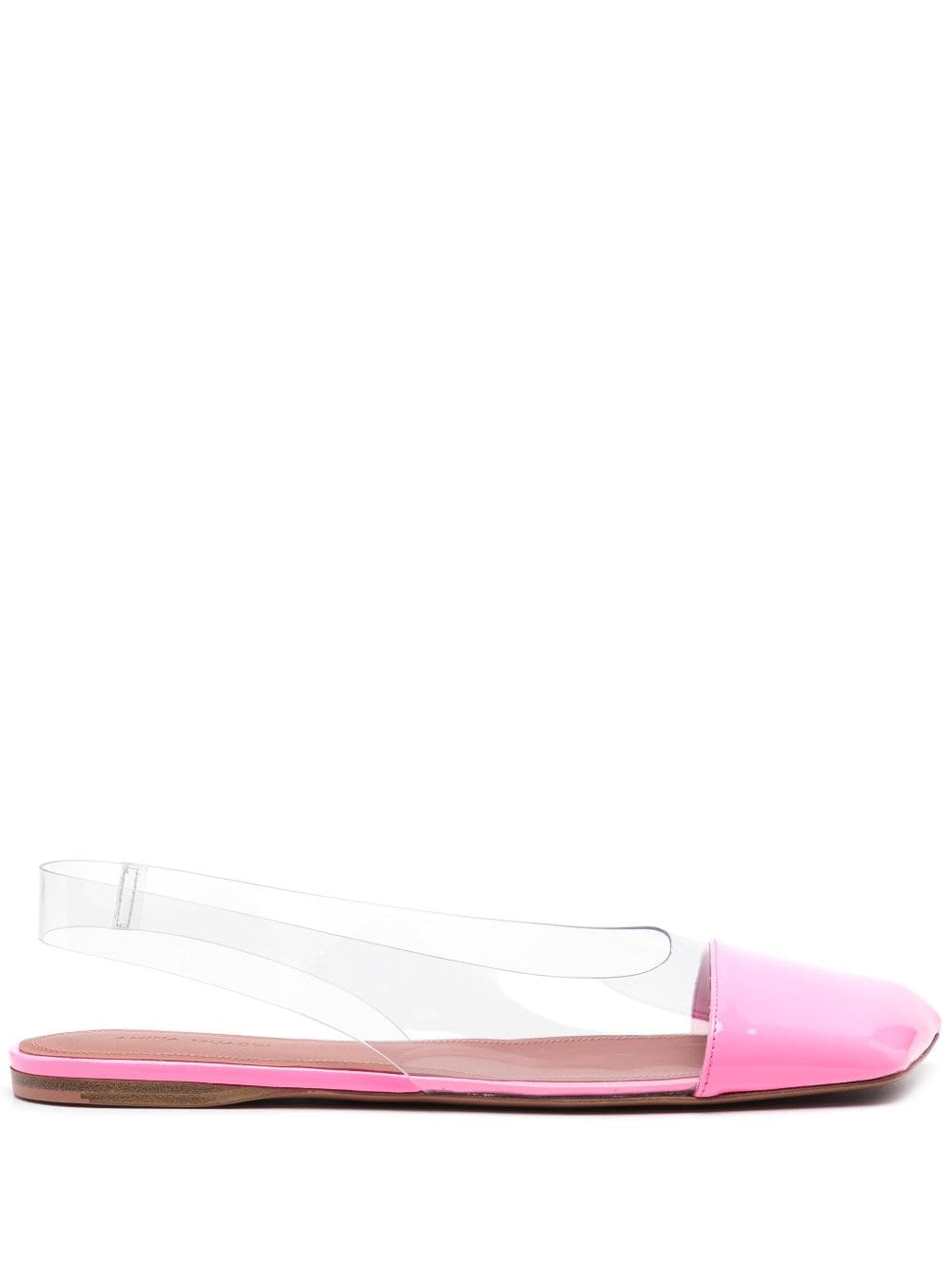 Amina Muaddi Ane square-toe ballerina shoes - Pink von Amina Muaddi