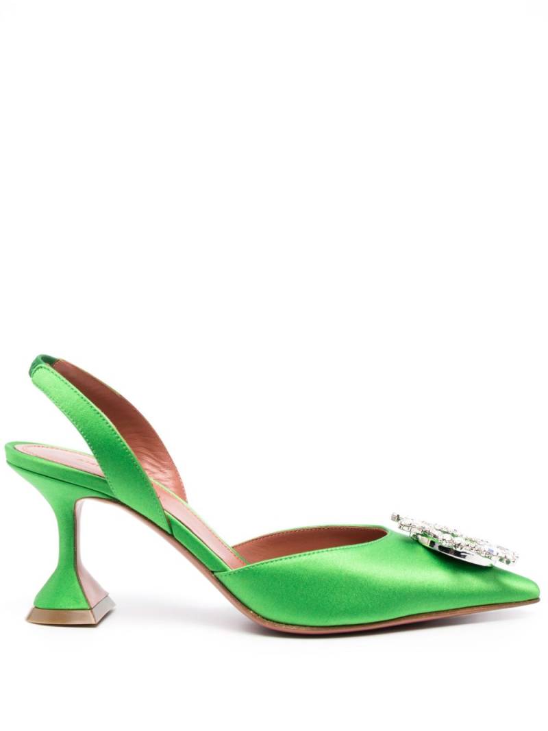 Amina Muaddi Begum 70mm slingback pumps - Green von Amina Muaddi