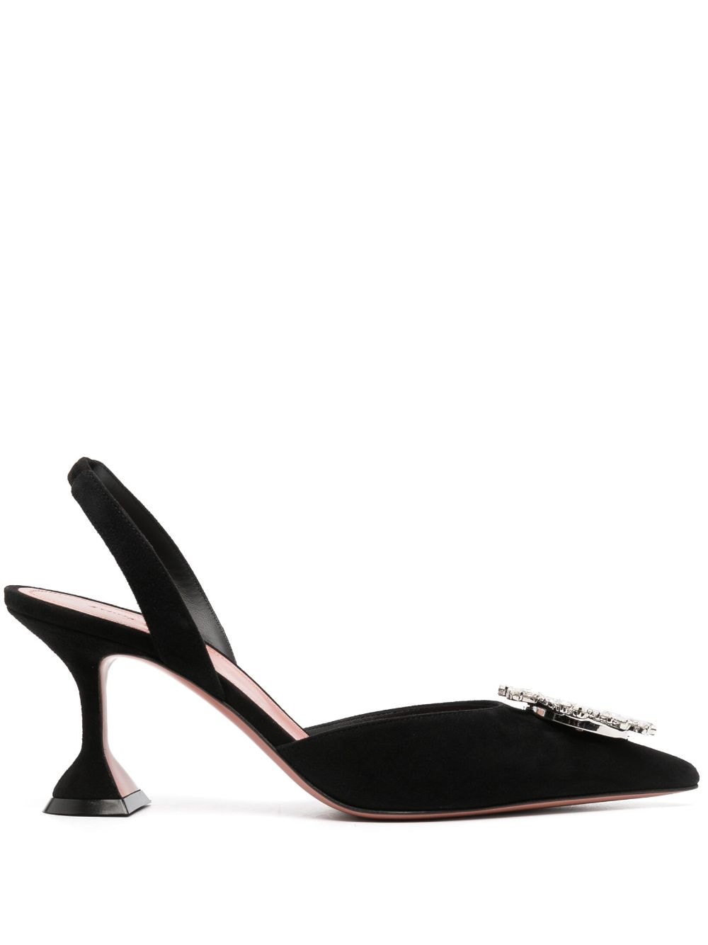 Amina Muaddi Begum 85mm embellished slingback pumps - Black von Amina Muaddi