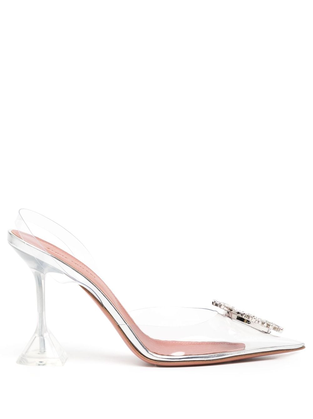 Amina Muaddi Begum 90mm slingback pumps - Silver von Amina Muaddi