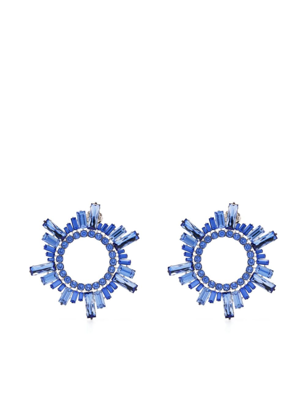 Amina Muaddi Begum crystal-embellished earrings - Blue von Amina Muaddi