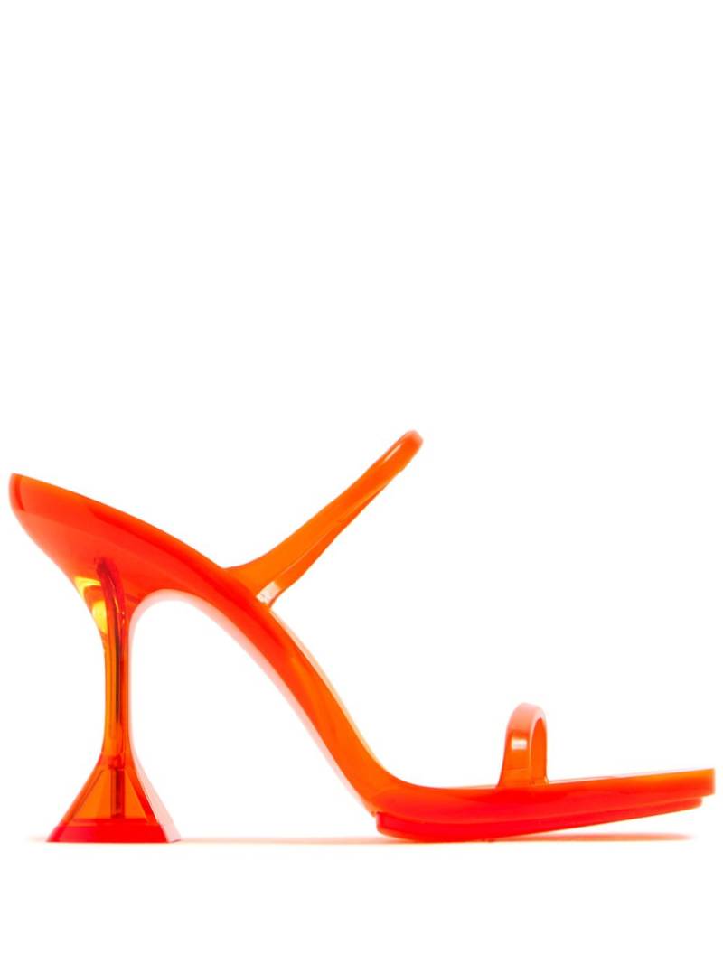 Amina Muaddi Brito 95mm translucent mules - Orange von Amina Muaddi