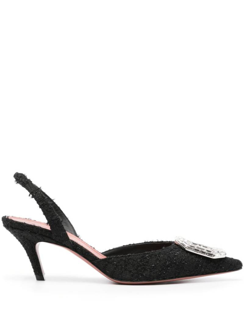 Amina Muaddi Camelia 105mm crystal-buckle pumps - Black von Amina Muaddi