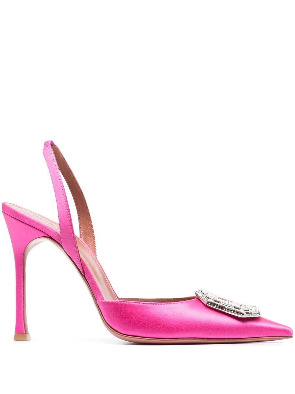 Amina Muaddi Camelia 105mm slingback pumps - Pink von Amina Muaddi