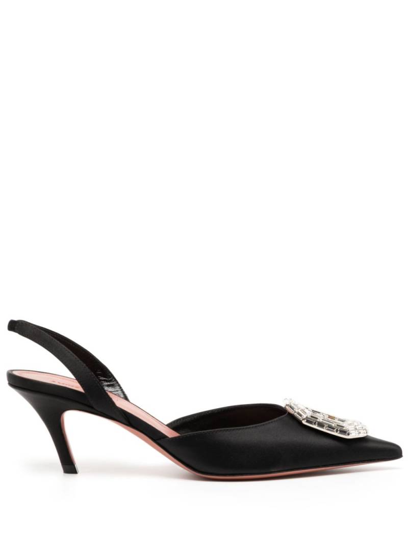 Amina Muaddi Camelia 60mm slingback pumps - Black von Amina Muaddi