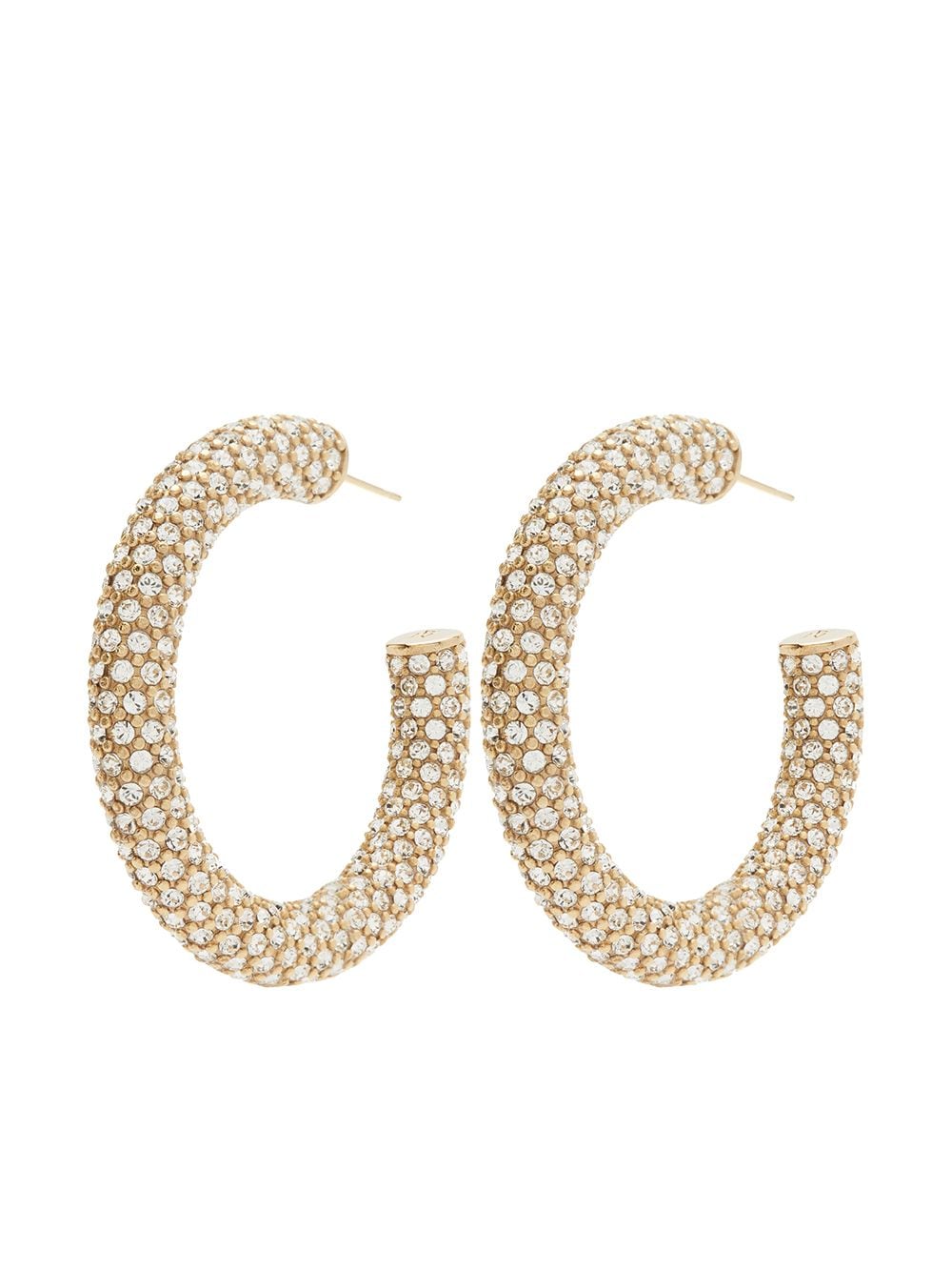 Amina Muaddi Cameron thick hoop earrings - Gold von Amina Muaddi