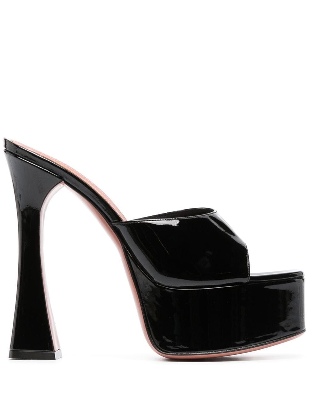 Amina Muaddi Dalida 140mm platform mules - Black von Amina Muaddi