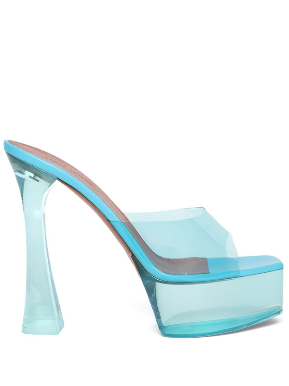 Amina Muaddi Dalida Glass 135mm platform sandals - Blue von Amina Muaddi