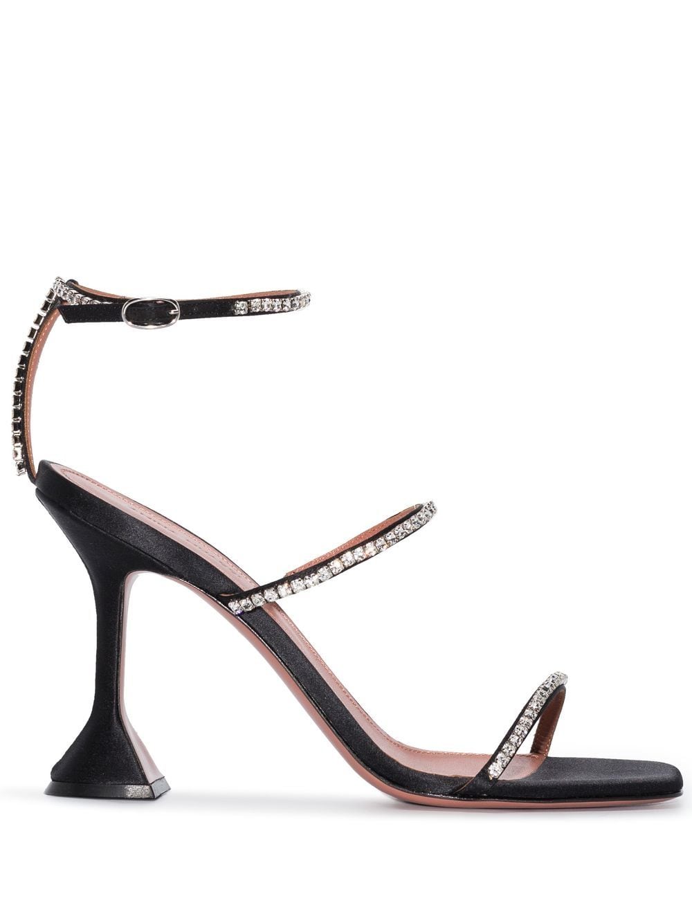 Amina Muaddi Gilda 95mm rhinestone-embellished sandals - Black von Amina Muaddi