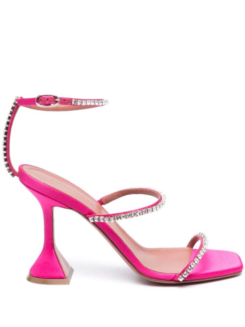 Amina Muaddi Gilda 95mm crystal-embellished sandals - Pink von Amina Muaddi