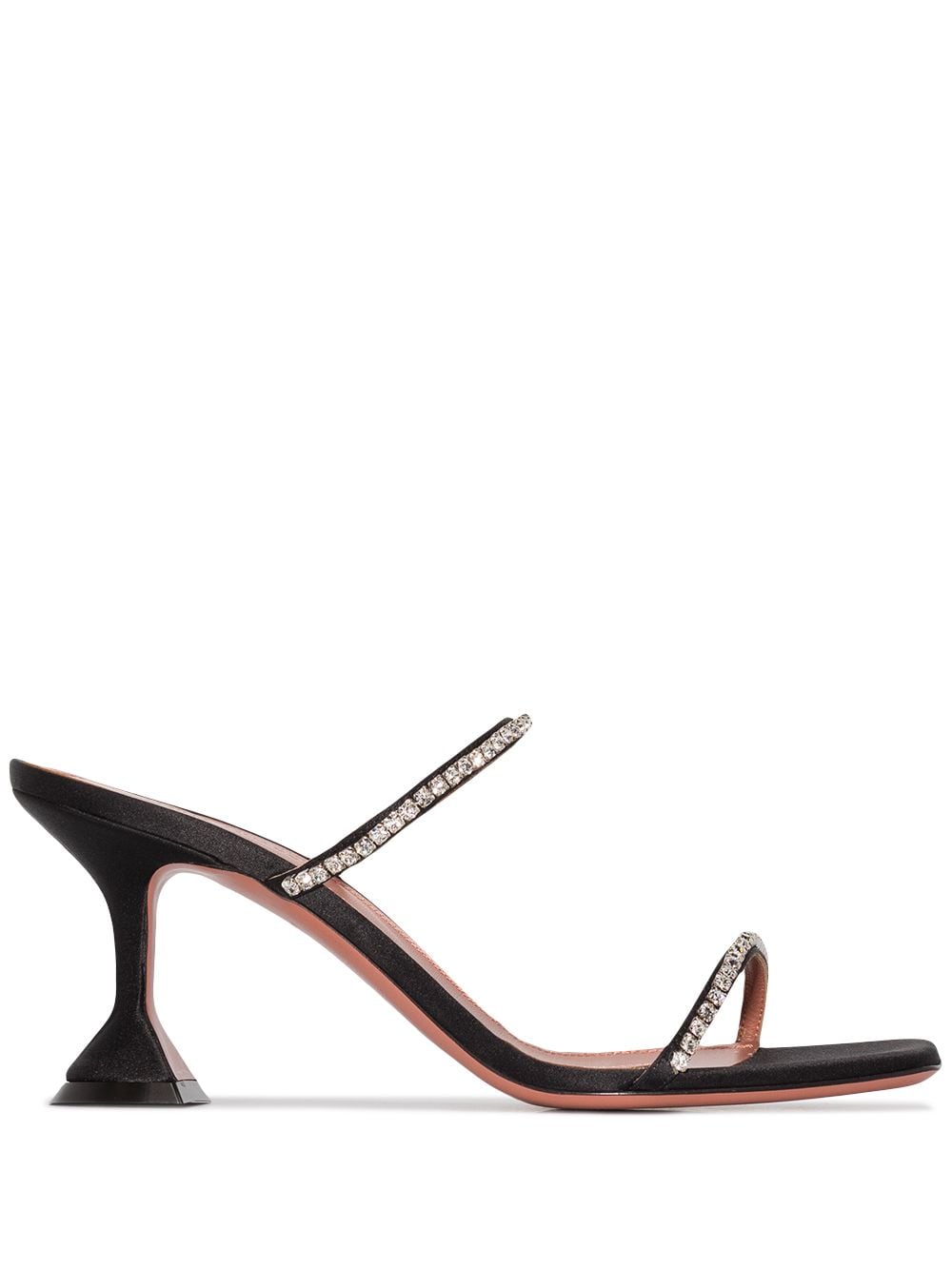 Amina Muaddi Gilda 95mm suede sandals - Black von Amina Muaddi