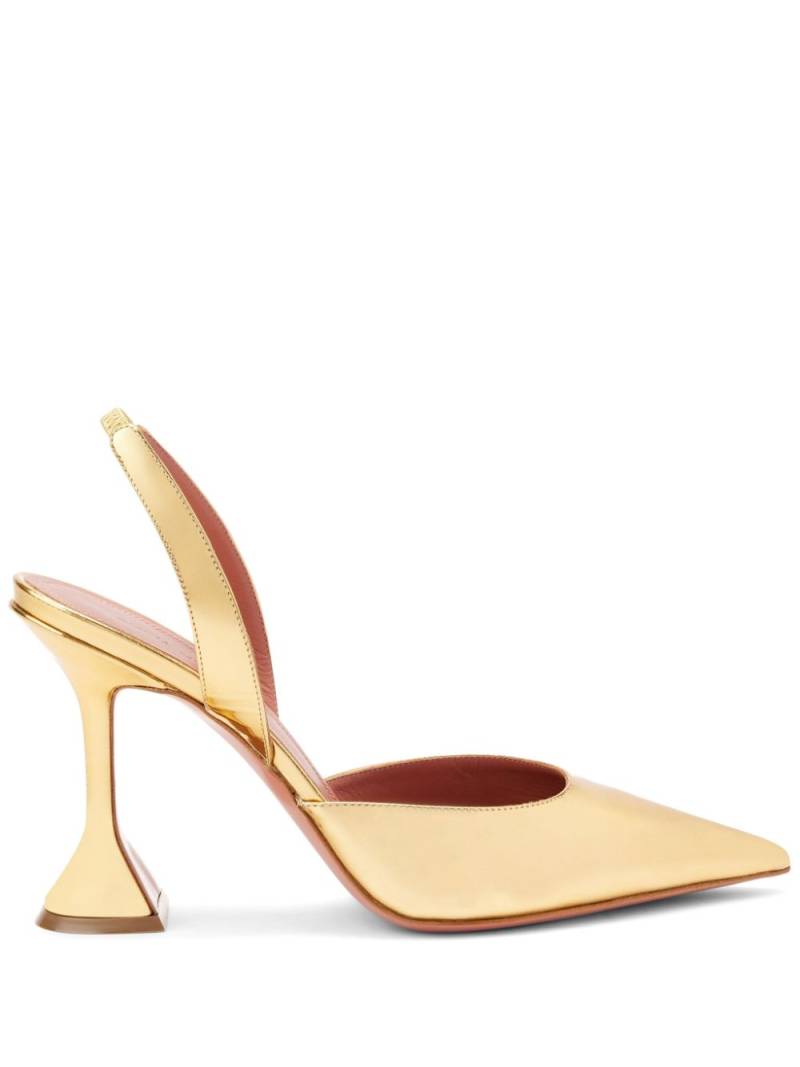 Amina Muaddi Holli 95 slingback pumps - Gold von Amina Muaddi