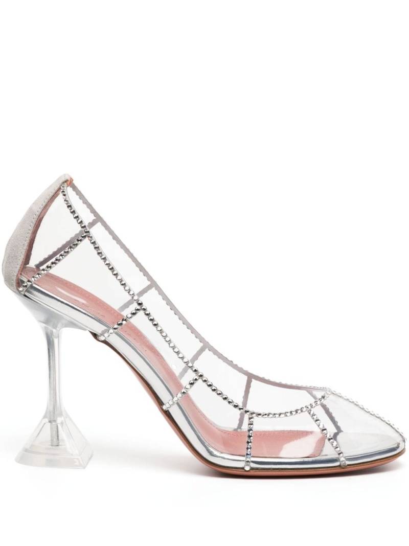 Amina Muaddi Kitty crystal-embellished pumps - Silver von Amina Muaddi