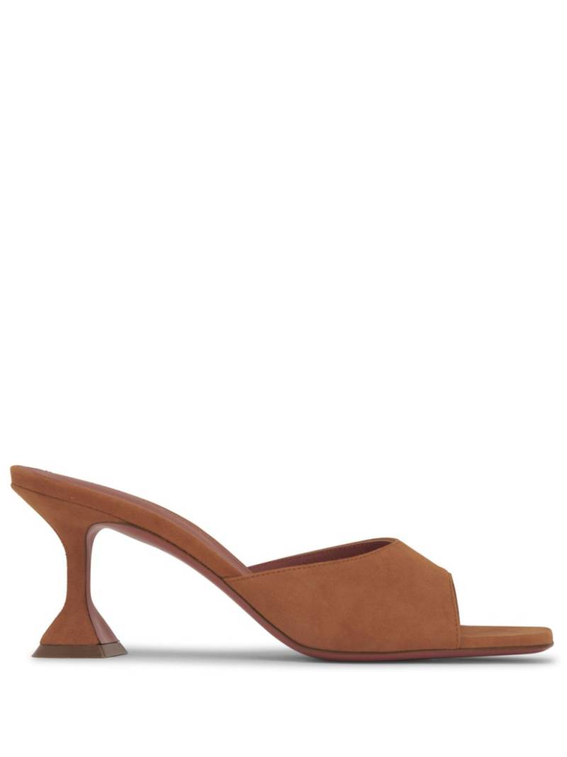 Amina Muaddi Lupita 70mm suede mules - Brown von Amina Muaddi