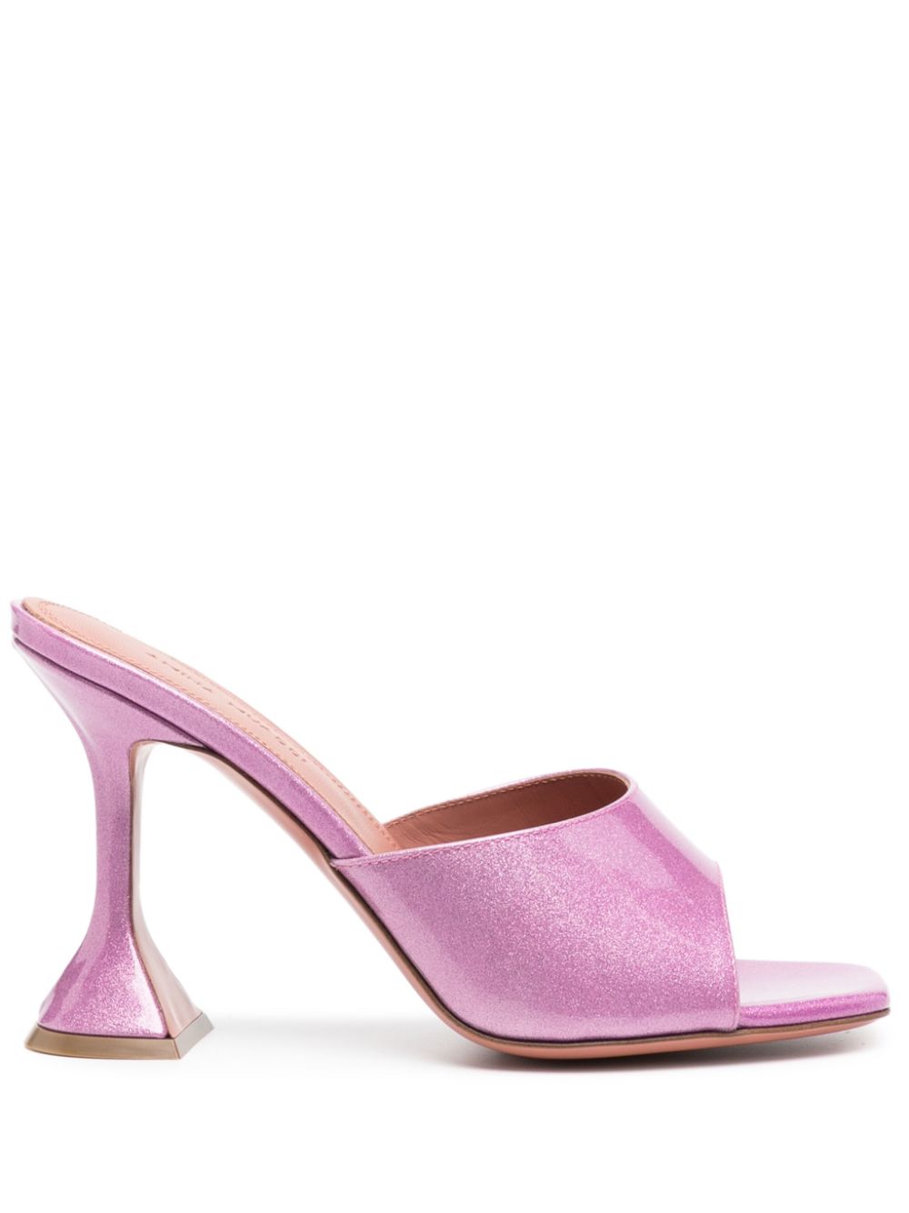 Amina Muaddi 95mm Lupita leather mules - Purple von Amina Muaddi