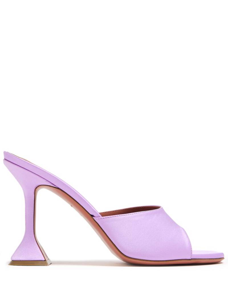 Amina Muaddi 95mm Lupita leather mules - Purple von Amina Muaddi