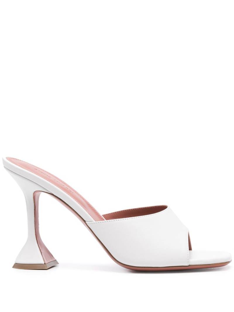 Amina Muaddi Lupita 95mm leather mules - White von Amina Muaddi