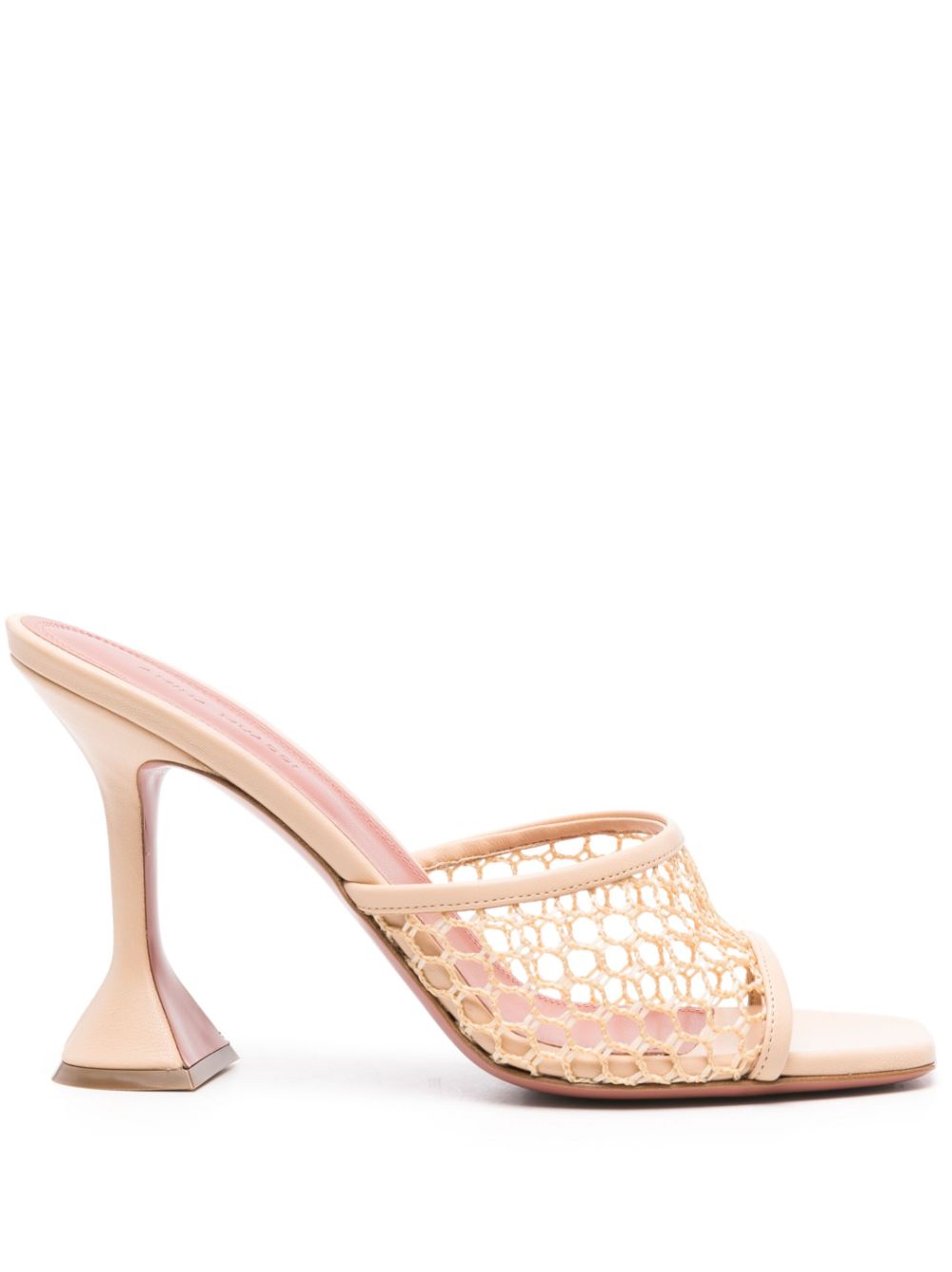 Amina Muaddi Lupita 95mm mesh mules - Neutrals von Amina Muaddi