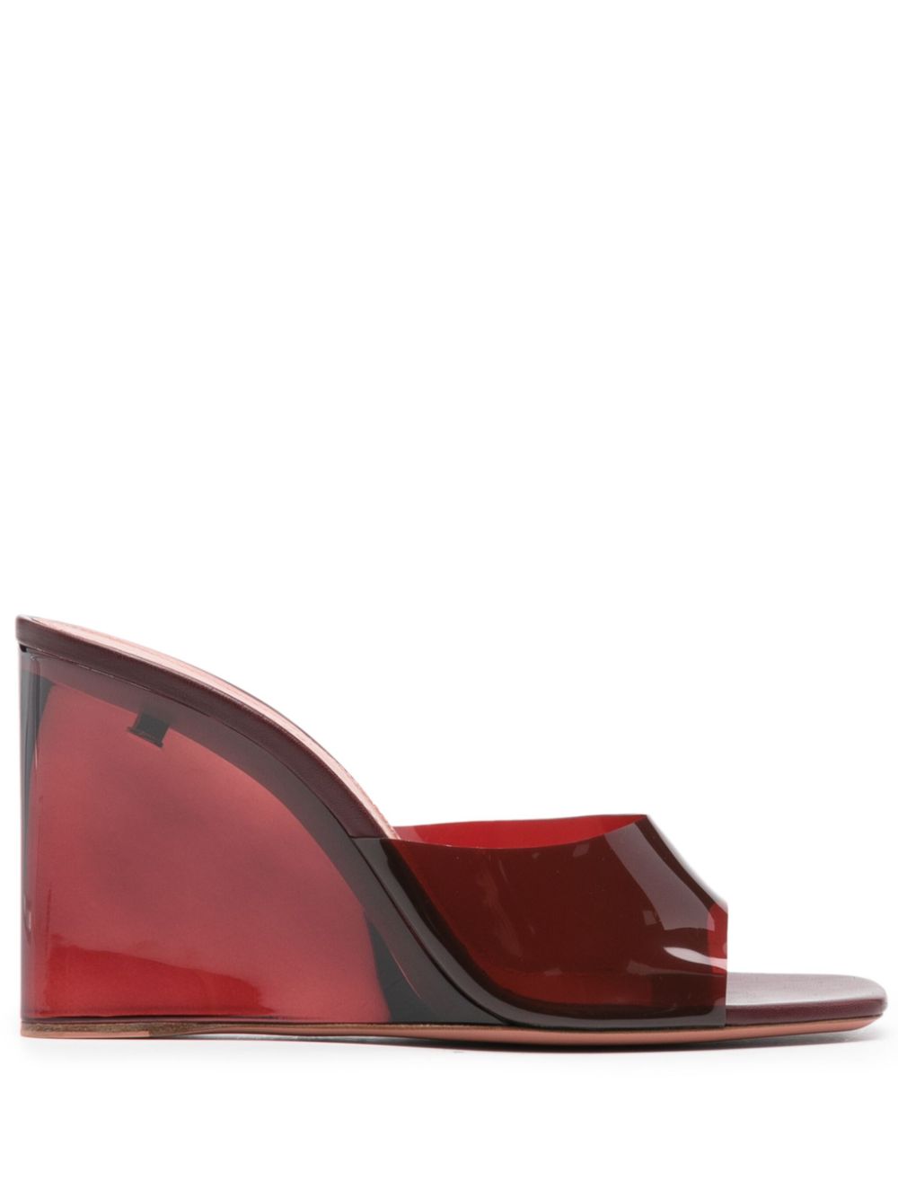 Amina Muaddi Lupita Glass 95mm wedge mules - Red von Amina Muaddi