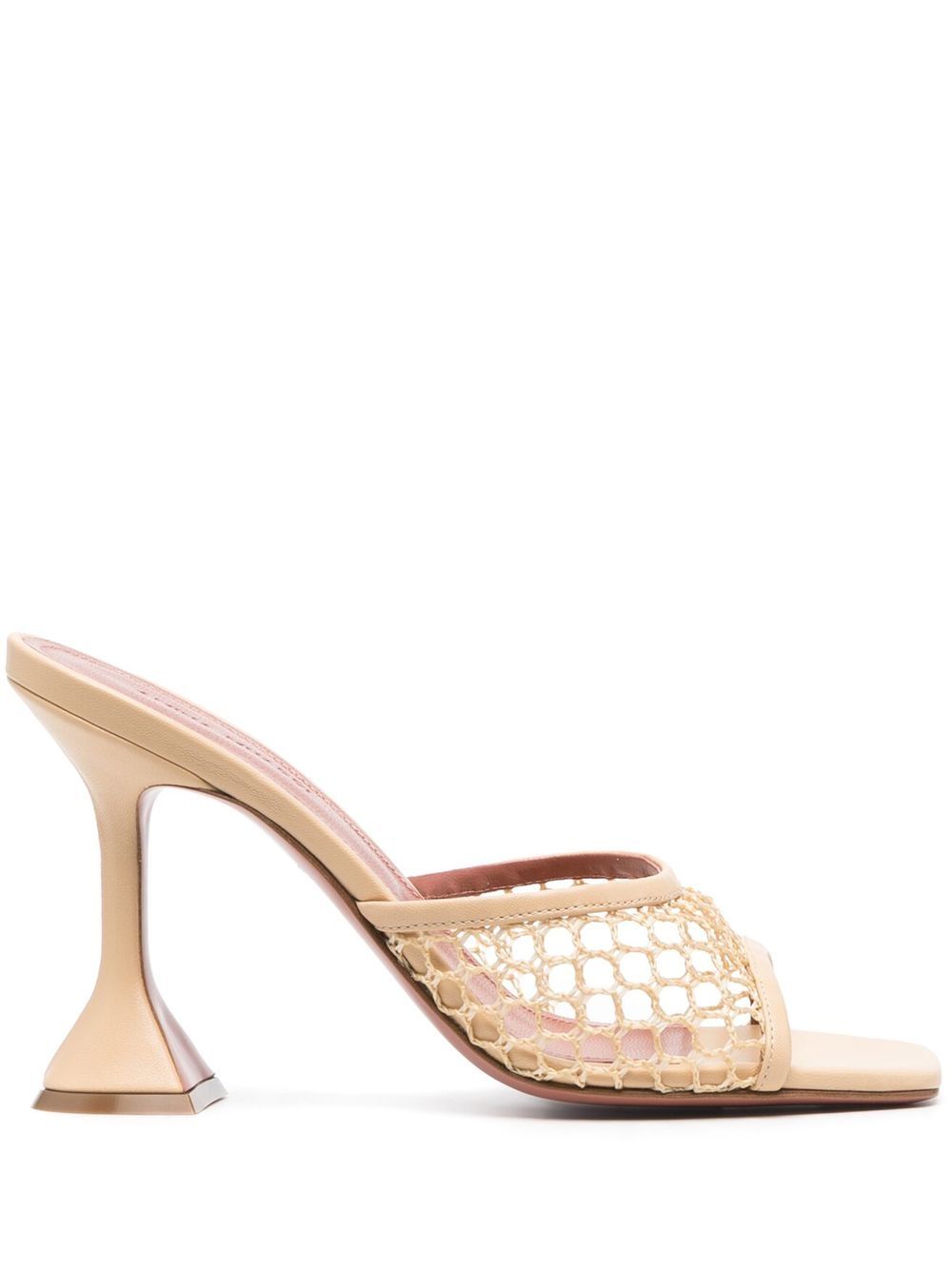 Amina Muaddi Lupita Net 105mm mules - Neutrals von Amina Muaddi