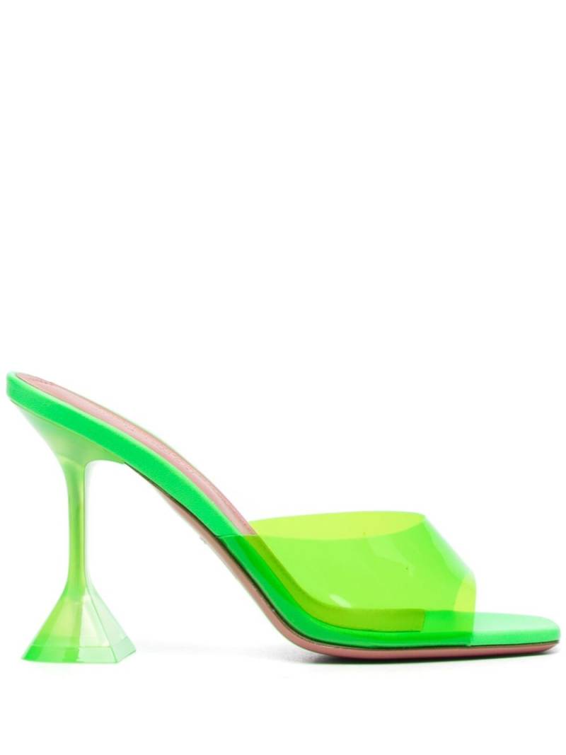 Amina Muaddi Lupita translucent 110mm mules - Green von Amina Muaddi