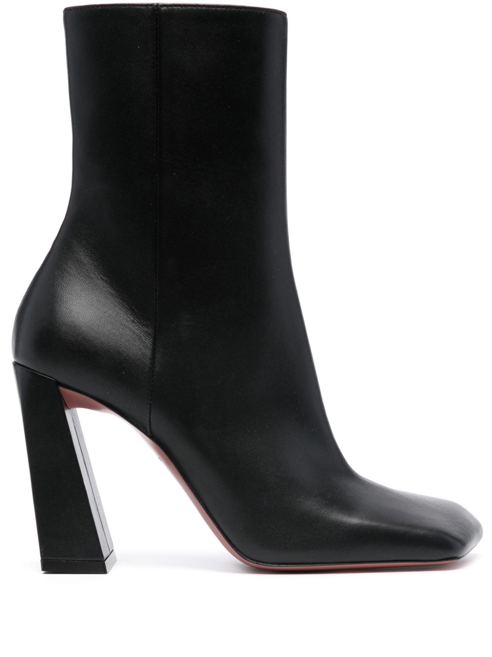 Amina Muaddi Marine 100mm leather ankle boots - Black von Amina Muaddi