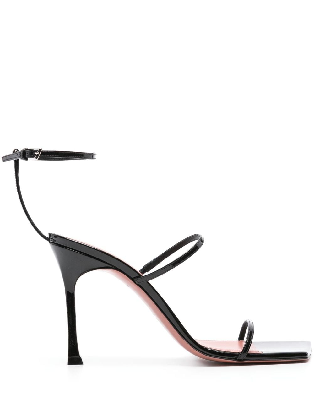 Amina Muaddi Maya 95mm leather sandals - Black von Amina Muaddi